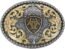 Ariat Men's Scalloped Rectangular Filigree Buckle Belt, Silver, One Size