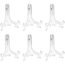 Artliving 4 Inch Clear Plastic Easels or Stand/Plate Holders to Display Pictures or Other Items at Weddings, Home Decoration, Birthdays, Tables (12 Pack)