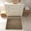 Aspen Design Machine Washable Kitchen & Bathroom Mat, Stripes Design Taupe Color Medium Size Slip Resistant Backing 32inchx32inch Stripes-Taupe-Medium 0