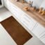 Aspen Design Machine Washable Kitchen & Bathroom Mat, Stripes Design Taupe Color Medium Size Slip Resistant Backing 32inchx32inch Stripes-Taupe-Medium 0