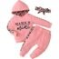 Newborn Baby Girl Clothes Outfits Infant Hooded Sweatshirt Pants Headband Toddler Girl Clothing Set Peach