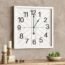 Barnyard Designs 26 inch Square Wooden Decorative Wall Clock, Farmhouse Rustic Large Wall Clock for Living Room Decor, Kitchen Clock Big Wall Clock Silent Wood Wall Clock Battery Operated, White