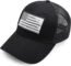 American Flag Trucker Hat - Snapback Hat, Baseball Cap for Men Women - Breathable Mesh Side, Adjustable Fit - for Casual Wear Dark Gray/Black