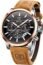 BENYAR Quartz Chronograph Waterproof Watches Business and Sport Design Leather Band Strap Wrist Watch for Men (Brown Gold White)