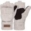 RefrigiWear Thinsulate Insulated Ragg Wool Convertible Mitten Fingerless Gloves with Suede Palm (Brown, Large)