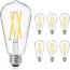 Ascher Vintage LED Edison Bulbs 60 Watt Equivalent,Eye Protection Led Bulb with 95+ CRI, Non-Dimmable, Warm White 2700K,ST58 Antique LED Filament Bulbs, E26 Medium Base, Pack of 4