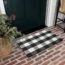 Buffalo Plaid Outdoor Rug Doormat 24'' x 35'', KIMODE Blue/White Checkered Farmhouse Cotton Woven Indoor Outdoor Rugs, Washable Porch Door Mats for Front Layered Kitchen Bathroom Laundry Room
