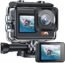 CAMWORLD Action Camera 4K 24MP,170DegreeWide-Angle WiFi Waterproof Underwater Camera with Dual Screen,4X Zoom PC Webcam,Sports Cam with 2 Batteries and Mounting Accessories Kit