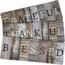 Chiaravita Rustic Farmhouse Grateful Thankful Blessed Home Decor Sign - Solid Wood 17.1” x 6” Inspirational Wall Art Signs for Living Room, Dining Room, Kitchen, Bedroom, Bathroom and Home