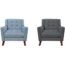 Christopher Knight Home Evelyn Mid Century Modern Fabric Arm Chair, Dark Gray, Walnut