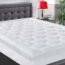 COHOME Queen Size Mattress Topper Extra Thick Cooling Mattress Pad 400TC Cotton Top Plush Down Alternative Fill Pillow Top Mattress Cover with 8-21 Inch Deep Pocket (60x80 Inches, White-Classic)