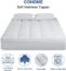 COHOME Queen Size Mattress Topper Extra Thick Cooling Mattress Pad 400TC Cotton Top Plush Down Alternative Fill Pillow Top Mattress Cover with 8-21 Inch Deep Pocket (60x80 Inches, White-Classic)