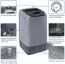 COMFEE' Portable Washing Machine, 0.9 cu.ft Compact Washer With LED Display, 5 Wash Cycles, 2 Built-in Rollers, Space Saving Full-Automatic Washer, Ideal Laundry for RV, Dorm, Apartment, Magnetic Gray