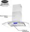COSMO 668ICS900 36 in. Island Range Hood with 380 CFM, 3 Speeds, Ducted, Permanent Filters, Soft Touch Controls, LED Lights, Curved Glass Hood in Stainless Steel