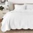 Cozy Line Home Fashions Victorian Medallion Solid Ivory Embossed 100 % Cotton Bedding Quilt Set,Coverlet,Bedspread Set,for Bedroom/Guest Room (Blantyre - Ivory, King - 3 Piece)