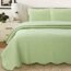 Cozy Line Home Fashions Victorian Medallion Solid Ivory Embossed 100 % Cotton Bedding Quilt Set,Coverlet,Bedspread Set,for Bedroom/Guest Room (Blantyre - Ivory, King - 3 Piece)