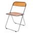 DIYHD White Folding Chair Living Room Seat Chrome Frame