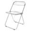 DIYHD White Folding Chair Living Room Seat Chrome Frame
