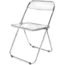 DIYHD White Folding Chair Living Room Seat Chrome Frame