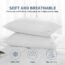 downluxe King Size Down Alternative Pillows Set of 2 - 100% Breathable Cotton Cover, Premium Hotel Collection Soft Bed Pillows for Sleeping, 20 X 36