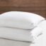 downluxe King Size Down Alternative Pillows Set of 2 - 100% Breathable Cotton Cover, Premium Hotel Collection Soft Bed Pillows for Sleeping, 20 X 36