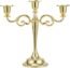 Dyna-Living Candelabra Candle Holders 3-arms Gold Candlestick Holder Metal Candelabra for Table Tall Candles Decorative Candle Holder Stand for Church, Wedding, Party