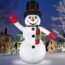 12 Foot Giant Christmas Inflatables Inflatable Santa Claus with Gift Bag With LED Light for Christmas Yard Decoration Indoor Outdoor Yard Lawn Xmas Party Decoration Cute Fun Xmas Holiday Party Blow Up