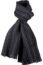 Lacoste Men's Classic Wool Ribbed Scarf, Black, One Size