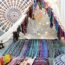 Fair Trade Handmade Rag Rug Chindi Rug Multi Colored Indian Mat Recycled Rug Boho Decorative Rug(5ftx3ft) (Turquoise)