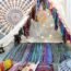 Fair Trade Handmade Rag Rug Chindi Rug Multi Colored Indian Mat Recycled Rug Boho Decorative Rug(5ftx3ft) (Turquoise)