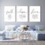 Faith Hope and Love Bible Verses 3 Piece Canvas Wall Art Decor Serenity Prayer Wall Art or Living Room Large Size Christian Art Religious Quotes Wall Decor Unframed Love Wall Art Prints 16x24inchx3