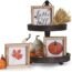 Beautiful Farmhouse Tiered Tray Decor Set - Interchangeable Year Round Seasonal & Holiday Decoration Bundle Incl. Wooden 3 Frames - The Perfect Fall & Christmas Wall Decor for Your Home