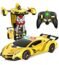 Febyhim Remote Control Car, Transform Robot RC Car with One-Button Transforming 360 Degree Rotation Drifting, 1:18 Scale Police Car Ideal Xmas and Birthday Gift Toys for 5+ Year Old Boys/Girls