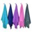 Flow Microfiber Quick Dry Swim Towel - Pool Towels for Competitive Swimming and Other Water Sports with Medium, Large, and Hooded Options Available (Medium Blue)