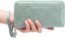 FT Funtor Wristlet Wallet for Women, Ladies Zip around Wallet PU Vegan Leather Clutch Bifold Long Purse Phone Card Holder Organizer Green