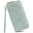 FT Funtor Wristlet Wallet for Women, Ladies Zip around Wallet PU Vegan Leather Clutch Bifold Long Purse Phone Card Holder Organizer Green