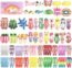 Hair Clips for Girls, Funtopia 100 Pcs No Slip Metal Snap Hair Clips Barrettes for Kids Teens Women, Cute Candy Color Cartoon Design Hair Pins (Animals Fruits Crowns Stars)