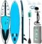 FunWater SUP Inflatable Stand Up Paddle Board Ultra-Light Inflatable Paddleboard with ISUP Accessories,Fins,Adjustable Paddle, Pump,Backpack, Leash, Waterproof Phone Bag