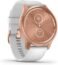Garmin Hybrid Smartwatch with Real Watch Hands and Hidden Color Touchscreen Displays, rose gold with light sand case and band, 39mm, 010-02238-02