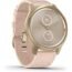 Garmin Hybrid Smartwatch with Real Watch Hands and Hidden Color Touchscreen Displays, rose gold with light sand case and band, 39mm, 010-02238-02