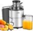 GDOR Juicer with 800W Motor, Juicer Machine With Big Mouth 3” Feed Chute, Dual Speeds Juice Maker for Fruits and Veggies, Anti-Drip Function Centrifugal Juicer, Include Cleaning Brush, BPA-Free, White