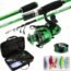 Ghosthorn Fishing Rod and Reel Combo, Telescopic Fishing Pole for Men Collapsible Portable Fishing Kit Compact Travel Fishing Pole with Carrier Bag Freshwater Saltwater Fishing Gifts for Dad 7ft