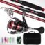 Ghosthorn Fishing Rod and Reel Combo, Telescopic Fishing Pole for Men Collapsible Portable Fishing Kit Compact Travel Fishing Pole with Carrier Bag Freshwater Saltwater Fishing Gifts for Dad 7ft