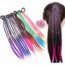 Girl Hair Extension Accessories-Rubber Band Elastic Band Hairstyle Ponytail Braid Beauty Hair Band Twist Colorful Wig Braid Head Rope Girl Dress Beautification Hair Accessories (Mixed Colors - 6Pcs)