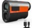 Golf Laser Rangefinder Rechargeable, Mileseey by CUSBON 656 Yards Range Finder with Precise Flag Pole Locking, 6X Magnification, Golf Scanning, Distance/Speed Measurement for Hunting & Golfing