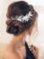 Latious Silver Flower Bride Wedding Hair Vine Crystal Bridal Hair Piece Rhinestone Hair Accessories Leaf Hair Jewelry for Women and Girls(5.5Inches) (A-Silver)