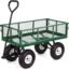 Gorilla Carts GOR400-COM Steel Garden Cart with Removable Sides, 400-lbs. Capacity, Green