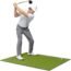 GoSports Golf Hitting Mat - PRO 5' x 4' Artificial Turf Mat for Indoor/Outdoor Practice - Includes 3 Rubber Tees