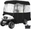 Happybuy Golf Cart Enclosure, 4-Person Golf Cart Cover, 4-Sided Fairway Deluxe, 300D Waterproof Driving Enclosure with Transparent Windows, Fit for EZGO, Club Car, Yamaha Cart (Roof Up to 78.7''L)