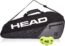 HEAD Core 3R Pro Tennis Racquet Bag - 3 Racket Tennis Equipment Duffle Bag, Black/Grey